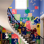 Обои ручная роспись в стиле Арт-деко Jazz Special Colourway on dyed silk with embroidery варинант исполнения - 3 | Loft Concept в Твери