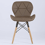 Стул с коричневым сиденьем из экокожи JEROEN варинант исполнения - 3 | Loft Concept в Твери