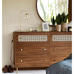 Комод с 6-ю ящиками с декором из ротанга Degarmo Chest of Drawers варинант исполнения - 6 | Loft Concept в Твери