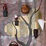 Обои ручная роспись Willow & Waves Original colourway on Edo painted Xuan paper with antiquing варинант исполнения - 1 | Loft Concept в Твери