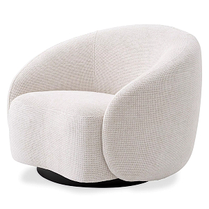 Кресло Eichholtz Swivel Chair Amore Молочный Черный