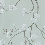 Обои ручная роспись Magnolia Canopy Original Colourway on Adam Grey dyed silk варинант исполнения - 2 | Loft Concept в Твери