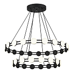 Люстра двухъярусная с круглыми светодиодными источниками света Maxine Light варинант исполнения - 4 | Loft Concept в Твери