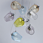 Люстра каскадная с 9-ю разноцветными стеклянными плафонами Kaleido варинант исполнения - 4 | Loft Concept в Твери