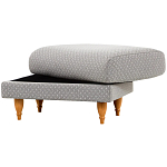 Мягкий пуф на деревянных ножках Garner Pouf Light варинант исполнения - 6 | Loft Concept в Твери