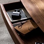 Кофейный стол овальный из дерева с 2-мя ящиками Coffee Walnut Table варинант исполнения - 8 | Loft Concept в Твери