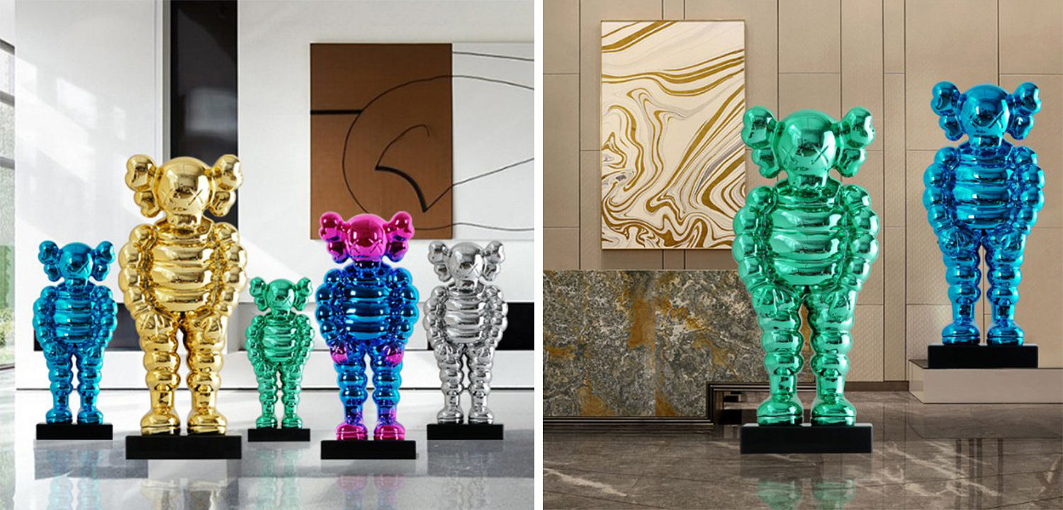Статуэтка KAWS Bowed Down Blue on stand Статуэтка KAWS Bowed Down Blue on stand - Loft-Concept в Твери