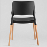 Пластиковый стул на ножках из массива бука Ferret Black 4 шт варинант исполнения - 3 | Loft Concept в Твери