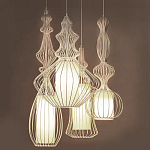 Подвесной светильник Wire Dream Pendant 2 Белый варинант исполнения - 2 | Loft Concept в Твери