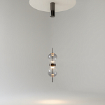 Подвесной светильник с плафоном из стекла с зеркальным градиентом Double Moon варинант исполнения - 3 | Loft Concept в Твери