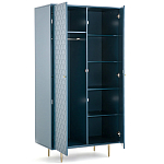 Шкаф двухдверный Scale Ornament Blue Wardrobe варинант исполнения - 3 | Loft Concept в Твери