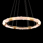 Люстра в форме кольца с золотым декором Warm Heavenly Light варинант исполнения - 4 | Loft Concept в Твери