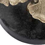 Настольная лампа с черным тканевым абажуром на основании в виде листьев Golden Leaves варинант исполнения - 1 | Loft Concept в Твери