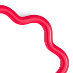 Настенное зеркало с волнистой рамой Mune Mirror Red варинант исполнения - 3 | Loft Concept в Твери