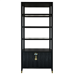 Стеллаж со стеклянными полками Elsa Dreams Black варинант исполнения - 7 | Loft Concept в Твери