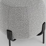 Пуф в ткани букле серого цвета Pikelet варинант исполнения - 4 | Loft Concept в Твери