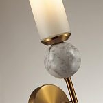 Бра с цилиндрическим матовым плафоном и шаром из камня на металлическом основании Orb Essence варинант исполнения - 6 | Loft Concept в Твери