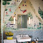 Обои ручная роспись Promenade Original colourway on cream painted silk варинант исполнения - 1 | Loft Concept в Твери