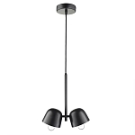 Подвесной светильник черный с 2-мя плафонами Pendant lamp Black варинант исполнения - 1 | Loft Concept в Твери