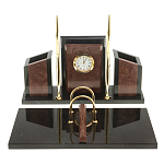 Настольный письменный набор из лемезита и змеевика с часами Royal Accessory варинант исполнения - 1 | Loft Concept в Твери