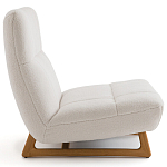 Кресло с обивкой букле Lino White  Boucle Armchair варинант исполнения - 3 | Loft Concept в Твери