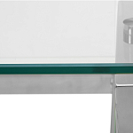 Стол письменный с прозрачной столешницей Corporate Identity варинант исполнения - 3 | Loft Concept в Твери