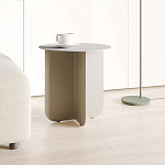 Cross журнальный столик серый из металла и кожи варинант исполнения - 1 | Loft Concept в Твери