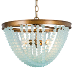 Круглая люстра с подвесками в виде круглых голубых бусин Blue Beads Chandelier варинант исполнения - 2 | Loft Concept в Твери