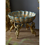 Чаша с орнаментом на бронзовых ножках в виде ангелов Eden Garden варинант исполнения - 5 | Loft Concept в Твери