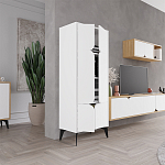 Комод белый с 4-мя дверцами на металлических ножках SPARK MULTIPURPOSE CABINET WHITE варинант исполнения - 8 | Loft Concept в Твери