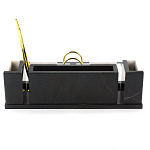 Настольный письменный набор из белого мрамора и змеевика Marble Accessory варинант исполнения - 3 | Loft Concept в Твери