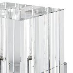 Бра серебряное с фактурным прозрачным абажуром Optical Crystal варинант исполнения - 1 | Loft Concept в Твери