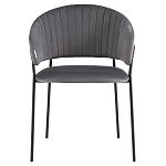 Стул в велюре серого цвета Horizon варинант исполнения - 2 | Loft Concept в Твери