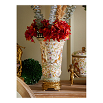 Ваза из фарфора на бронзовом основании Turquoise Blooming Garden варинант исполнения - 10 | Loft Concept в Твери