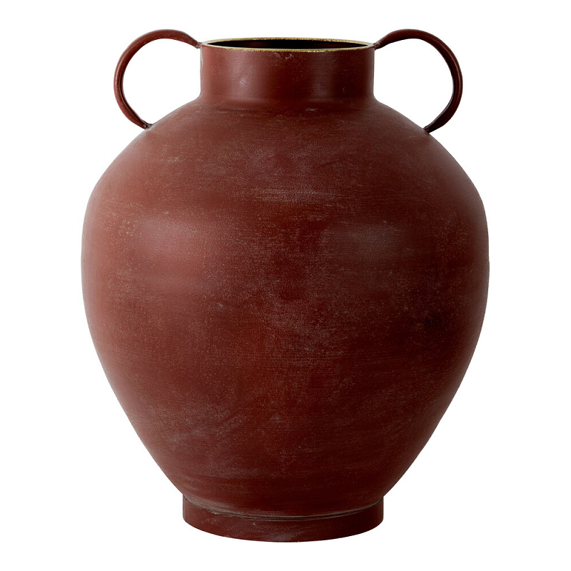 Ваза бордовая с 2-мя фактурными ручками Vase Burgundy Glaze Бордовый в Твери | Loft Concept 