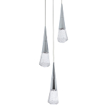 Подвесной светильник капли Acrylic Droplet Trio Chrome Hanging Lamp варинант исполнения - 1 | Loft Concept в Твери