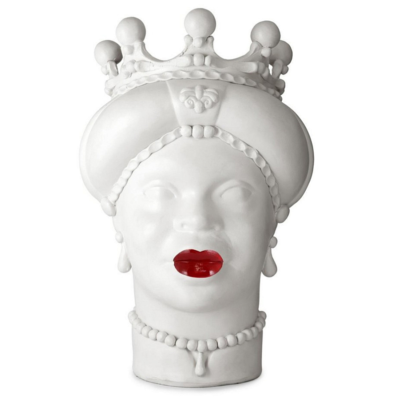 Ваза Vase Moro Lady Medium Lipstick Белый Красный Ваза Vase Moro Lady Medium Lipstick Белый Красный в Твери | Loft Concept