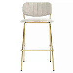 Стул барный широкой полукруглой спинкой на золотистых ножках Chair Smooth Shapes варинант исполнения - 1 | Loft Concept в Твери