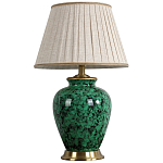 Настольная лампа с абажуром Beige Green Malachite Lampshade варинант исполнения - 2 | Loft Concept в Твери