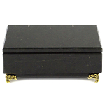 Шкатулка из натурального камня змеевик чёрного цвета Stone Casket варинант исполнения - 2 | Loft Concept в Твери