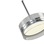 Подвесной светильник с прозрачным плафоном цилиндрической формы из акрила и стекла с пультом для регулировки света Glass Lamp Chromium варинант исполнения - 3 | Loft Concept в Твери