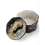 Шкатулка черного цвета с крышкой с фигуркой льва Eden Garden варинант исполнения - 4 | Loft Concept в Твери