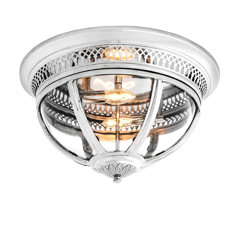 Потолочный светильник Ceiling Lamp Residential Nickel Никель Прозрачное Стекло в Твери | Loft Concept 