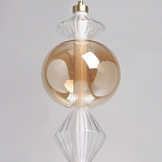 Подвесной светильник с вертикальной композицией из прозрачных и янтарных стеклянных шаров и ромбов Gabriel Scott Luna варинант исполнения - 16 | Loft Concept в Твери