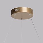 Люстра подвесная круглая золотого цвета с белыми изогнутыми световыми линиями Luke Lampco Tracer Lamp варинант исполнения - 11 | Loft Concept в Твери