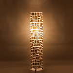 Торшер из перламутра на металлическом каркасе Indonesian Cylinder 2 варинант исполнения - 2 | Loft Concept в Твери