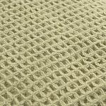 Плед из шерсти зеленого цвета с бахромой Waffle Comfort варинант исполнения - 2 | Loft Concept в Твери