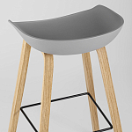 Барный стул на ножках из натурального дерева Boras Grey варинант исполнения - 6 | Loft Concept в Твери