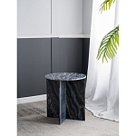 Столик кофейный с столешницей из черного мрамора Compact Black Marble Table варинант исполнения - 6 | Loft Concept в Твери