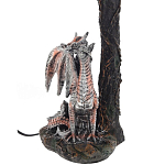 Настольная лампа с абажуром Дракон Silver Red Dragon Коричневый абажур варинант исполнения - 3 | Loft Concept в Твери